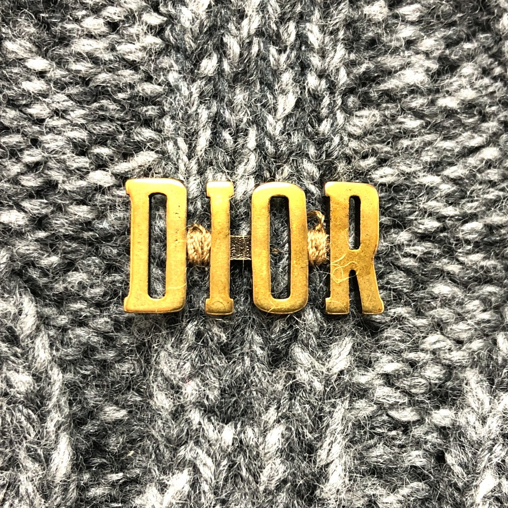 Dior Hat Wool Gray Logo Tulip Women