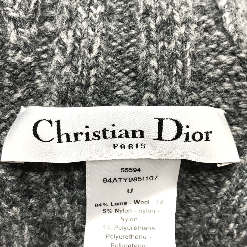 Dior Hat Wool Gray Logo Tulip Women
