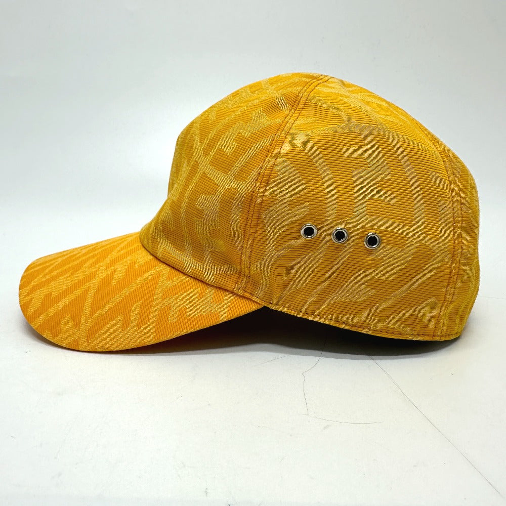 Fendi Cap Fxq768 Canvas Yellow Zucca Baseball Cap