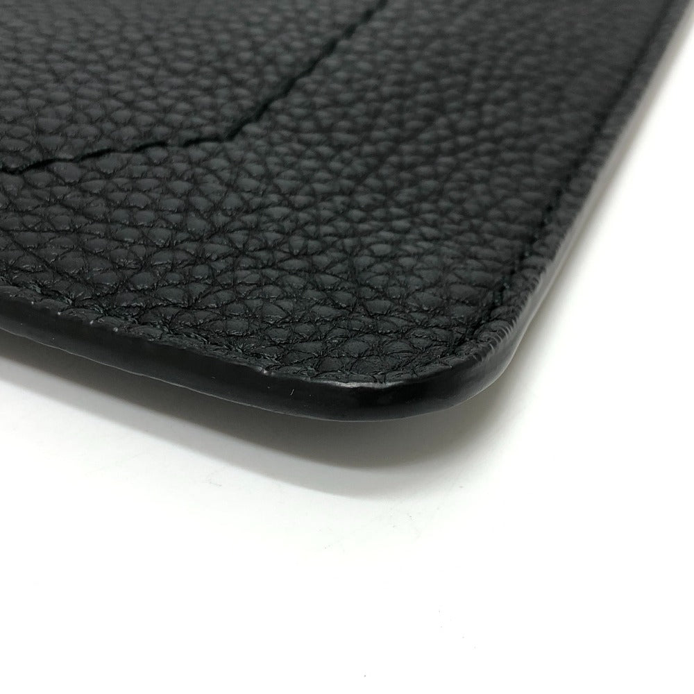 Salvatore Ferragamo Clutch Bag Leather Black Logo Mens