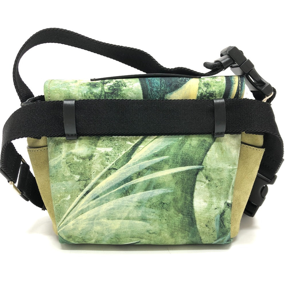 Valentino Garavani Shoulder Bag Canvas Green Dragon Motif Women