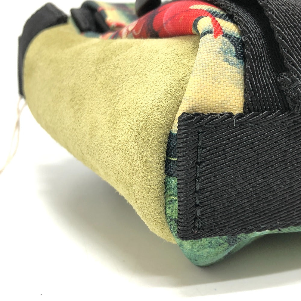 Valentino Garavani Shoulder Bag Canvas Green Dragon Motif Women