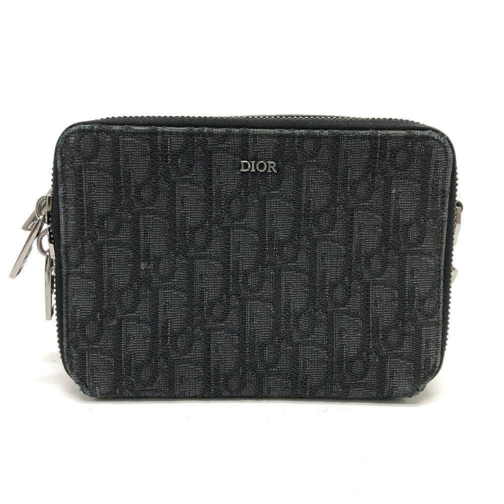 Dior Shoulder Bag 2Esbc119Vpd Canvas Navy Oblique Messenger Pouch Mens