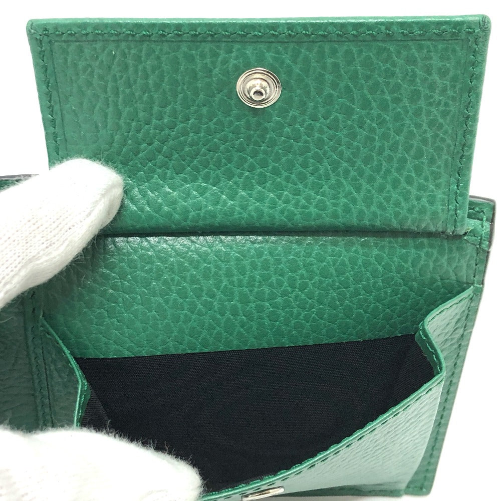 Gucci Folded Wallet 610466 Leather Black Interlocking G Mens