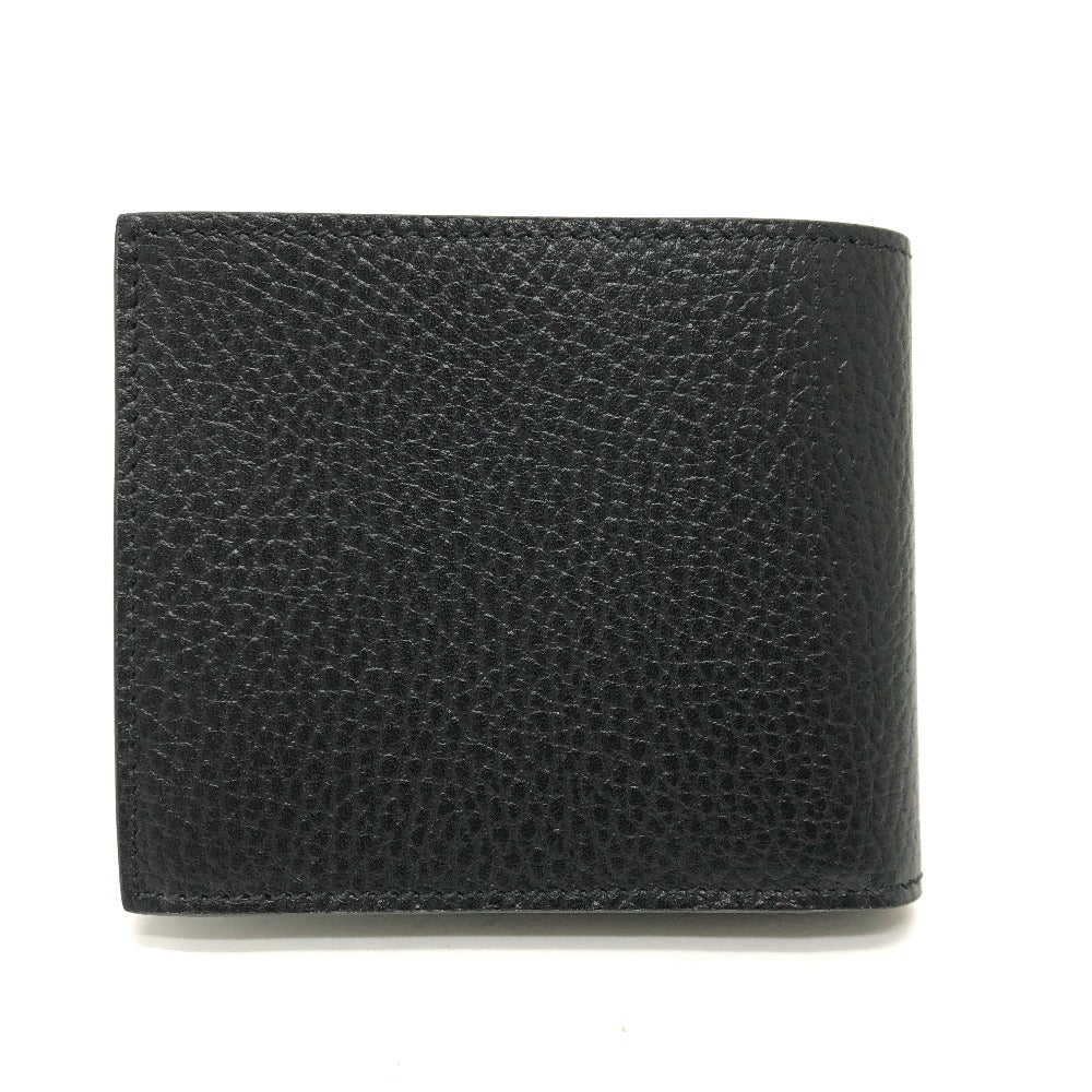 Gucci Folded Wallet 610466 Leather Black Interlocking G Mens