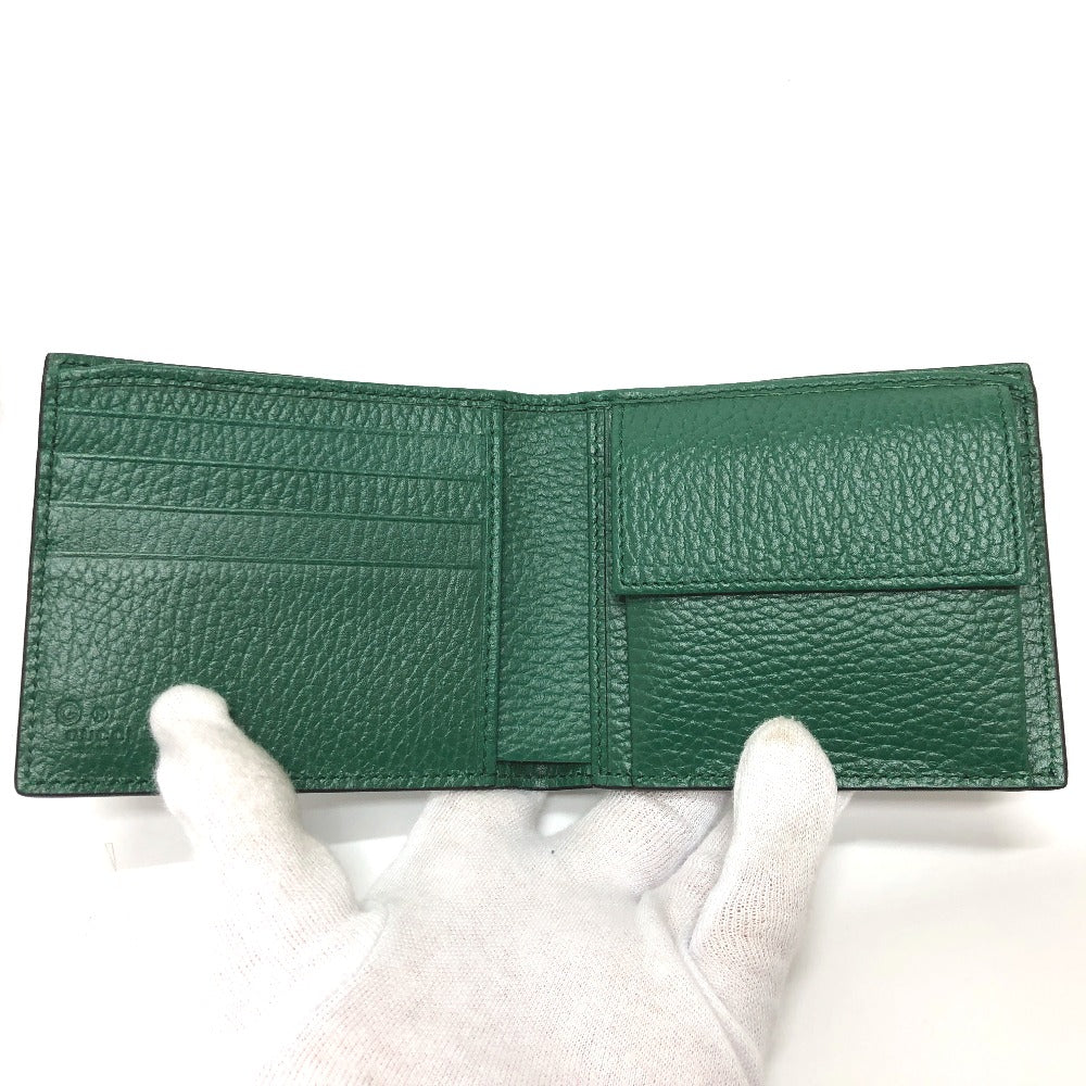 Gucci Folded Wallet 610466 Leather Black Interlocking G Mens