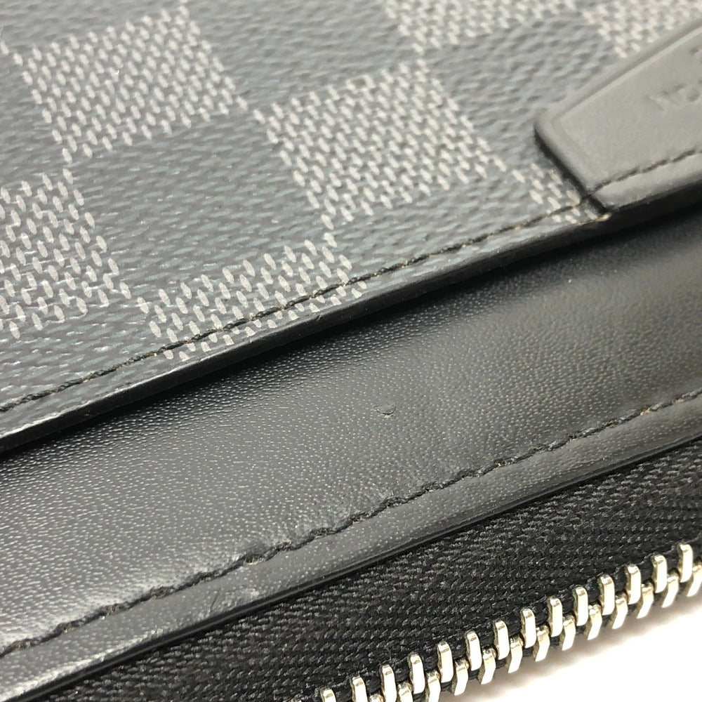 Louis Vuitton Long Wallet Purse N60379 Damier Grafitto Canvas Black Damier Grafitte Zippy Dragonne