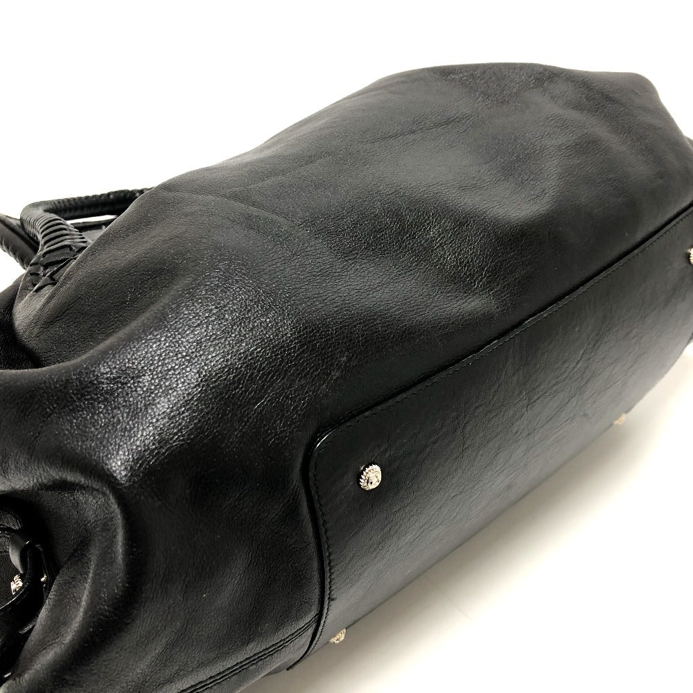 Salvatore Ferragamo Handbag Ez-21A056 Leather Black Gancini Women