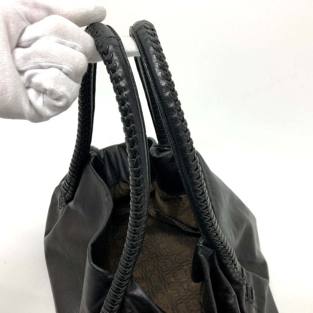 Salvatore Ferragamo Handbag Ez-21A056 Leather Black Gancini Women