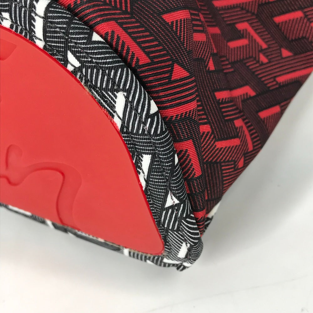 Christian Louboutin Shoulder Bag 1205006 Nylon Black / Red All-Over Pattern Crossbody Ruby Click