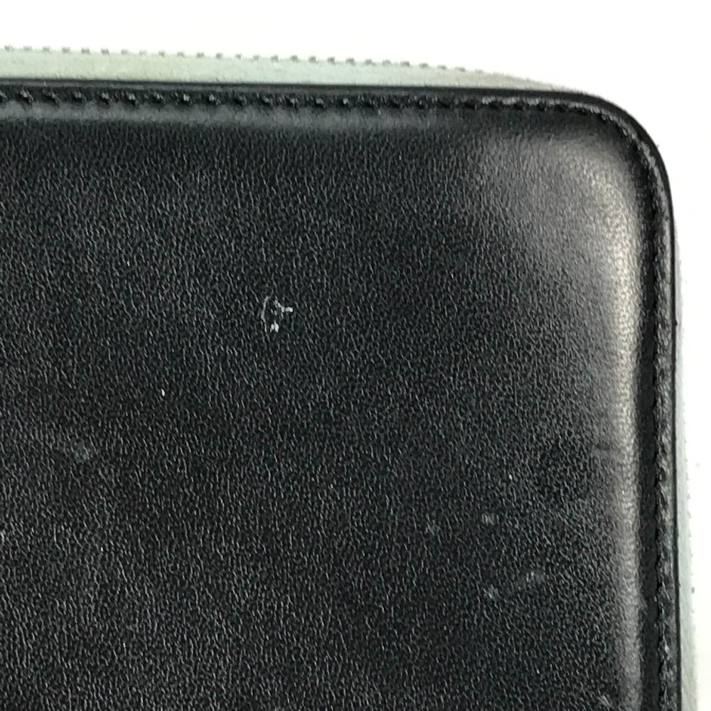 Chanel Long Wallet Purse Leather Black Airline Triple Coco Long Wallet Women