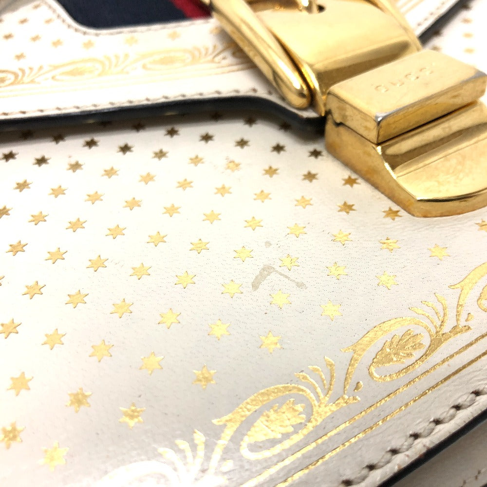 Gucci Shoulder Bag 470270 Leather White Silvi Women