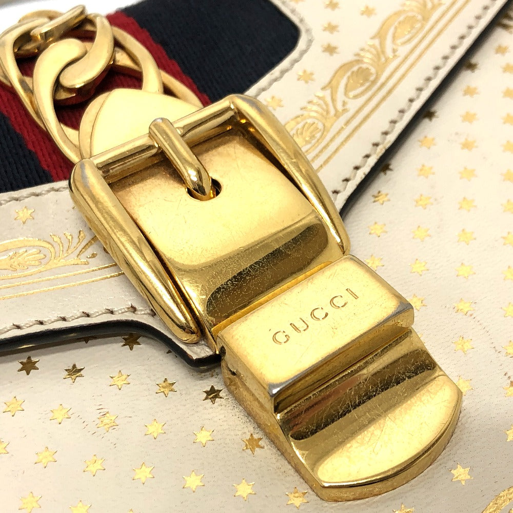 Gucci Shoulder Bag 470270 Leather White Silvi Women