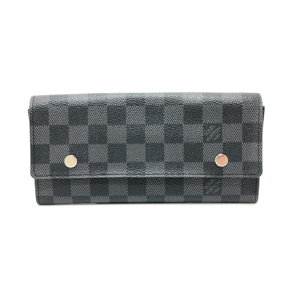 Louis Vuitton Long Wallet Purse N63084 Damier Grafitto Canvas Black Damier Grafitte Portefeuille