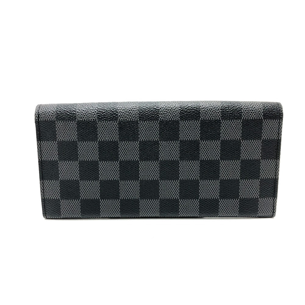 Louis Vuitton Long Wallet Purse N63084 Damier Grafitto Canvas Black Damier Grafitte Portefeuille