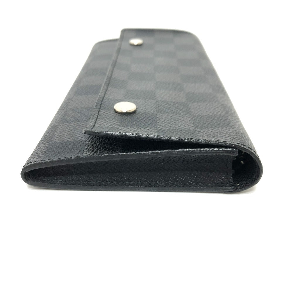 Louis Vuitton Long Wallet Purse N63084 Damier Grafitto Canvas Black Damier Grafitte Portefeuille