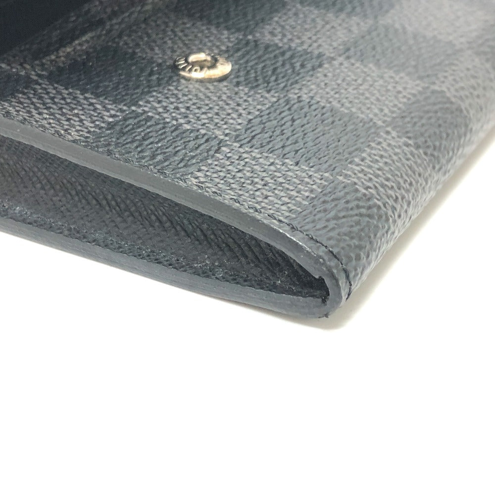 Louis Vuitton Long Wallet Purse N63084 Damier Grafitto Canvas Black Damier Grafitte Portefeuille