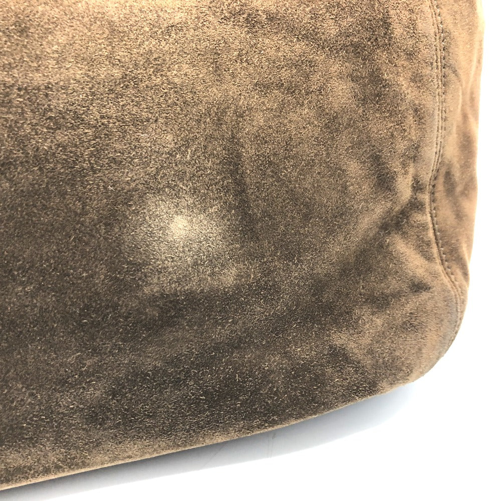 Chanel Tote Bag Suede Brown Cc Coco Mark Vintage Women