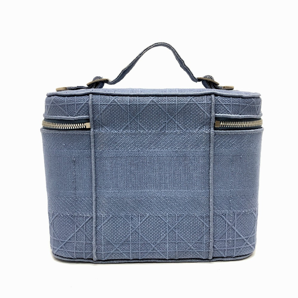 Dior Vanity Bag Canvas Blue Canage Women