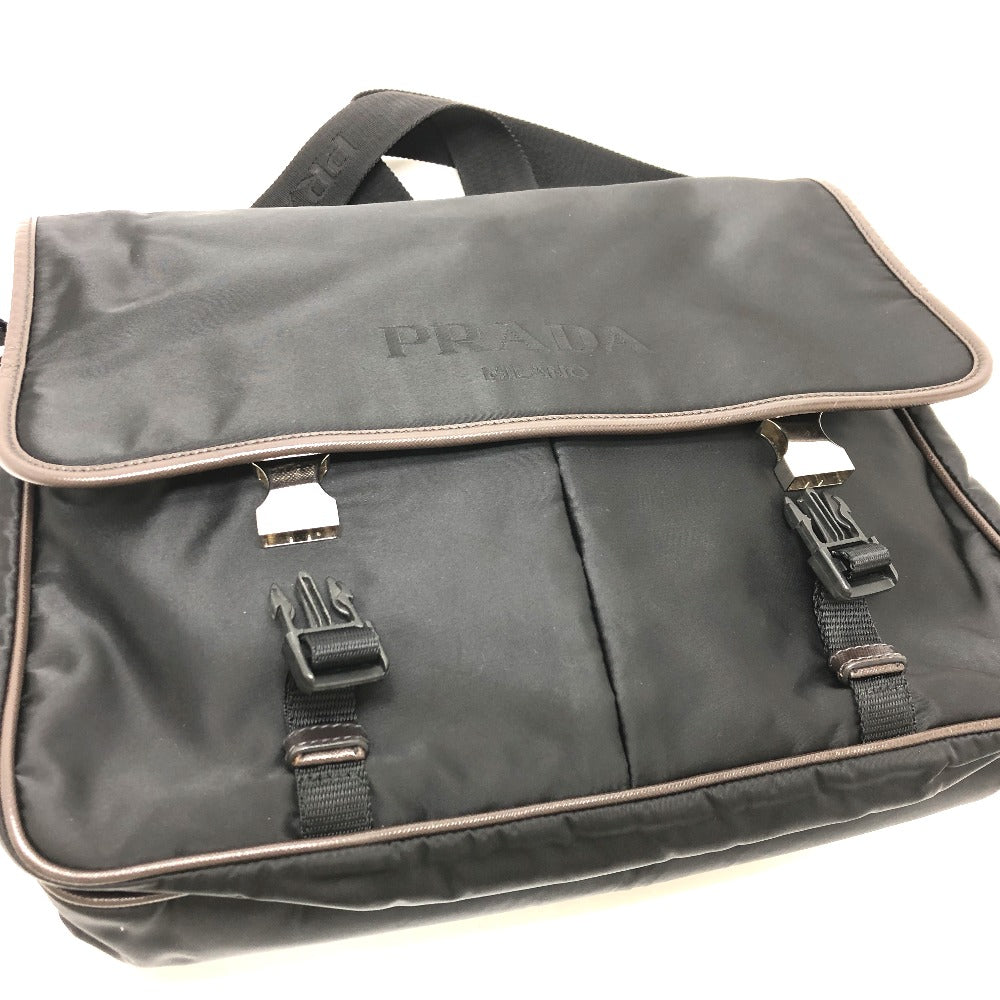 Prada Shoulder Bag Va0793 Nylon Black Messenger Bag Mens