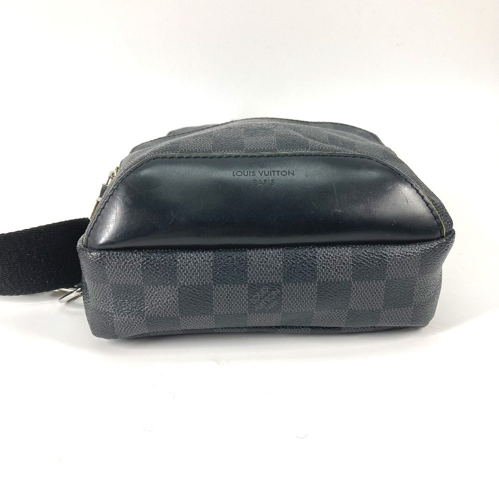 Louis Vuitton Shoulder Bag N42424 Damier Grafitto Canvas Black Damier Grafitte Avenue Sling Bag Mens