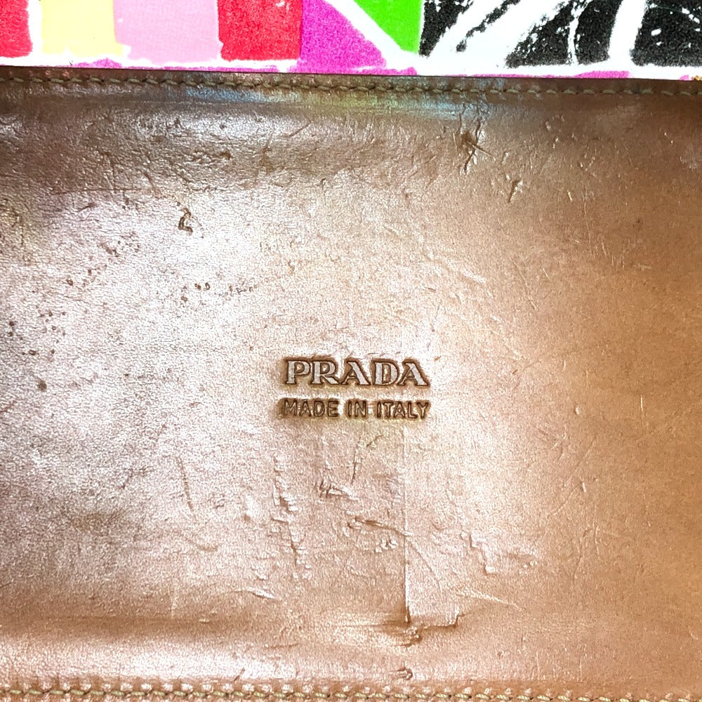 Prada Tote Bag Br2515 Plastics/Leather Multicolor Venetian Print Women