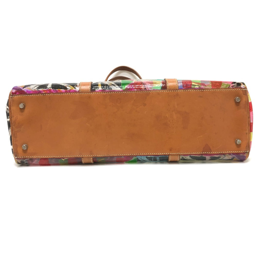 Prada Tote Bag Br2515 Plastics/Leather Multicolor Venetian Print Women