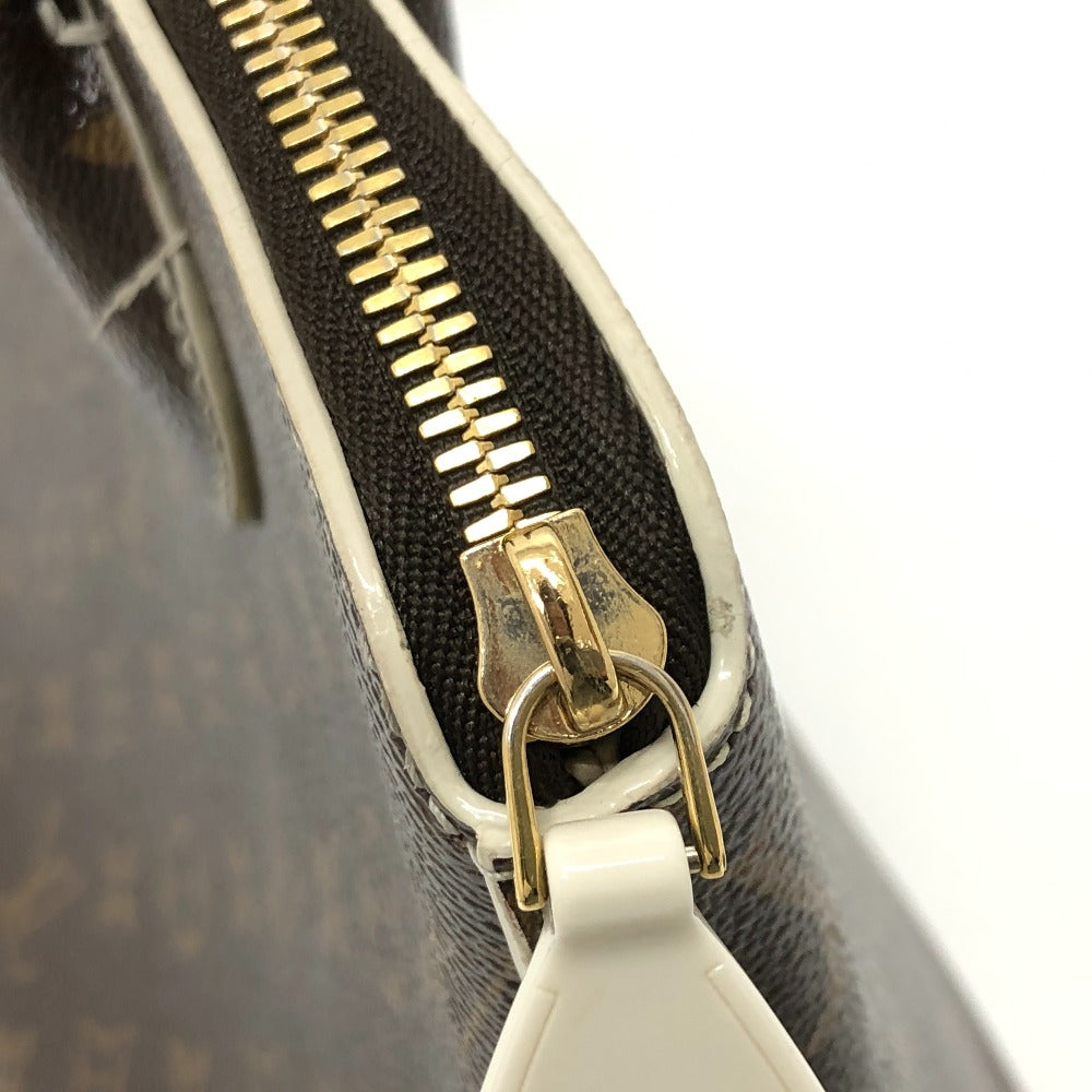 Louis Vuitton Handbag M40597 Canvas / Shiny Monogram Canvas Brown Shiny Monogram Lockitpm Women