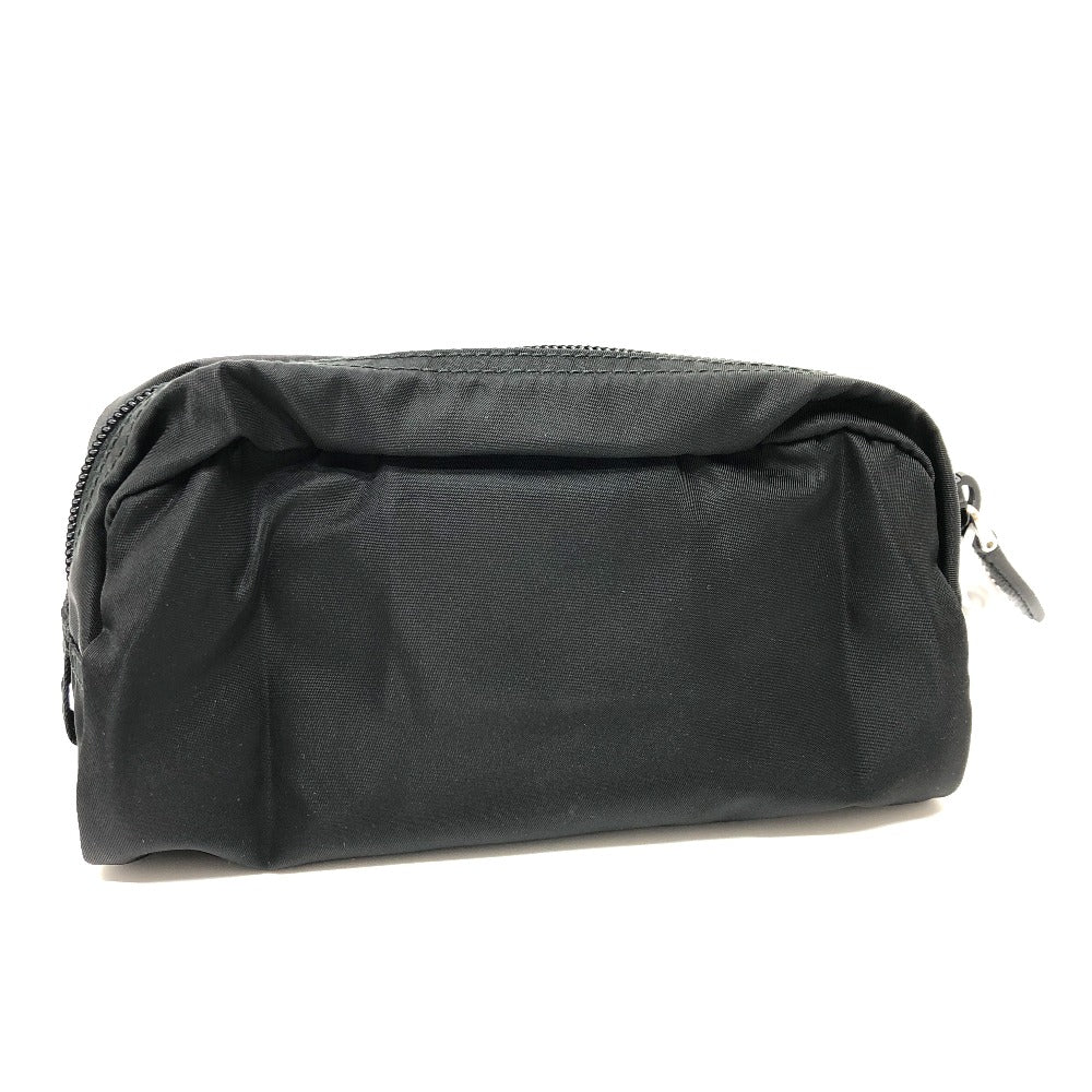 Prada Pouch 1Na350 Nylon Black Triangle Logo Women Secondhand