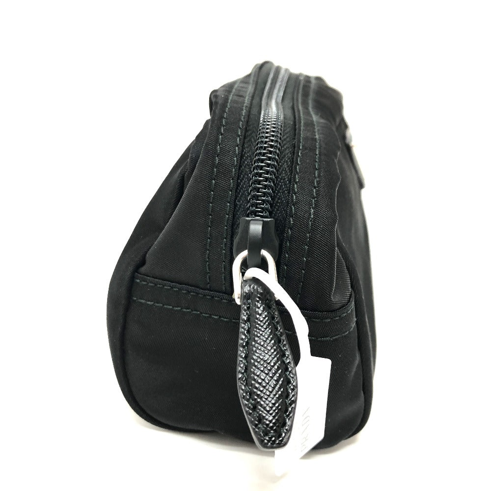 Prada Pouch 1Na350 Nylon Black Triangle Logo Women Secondhand