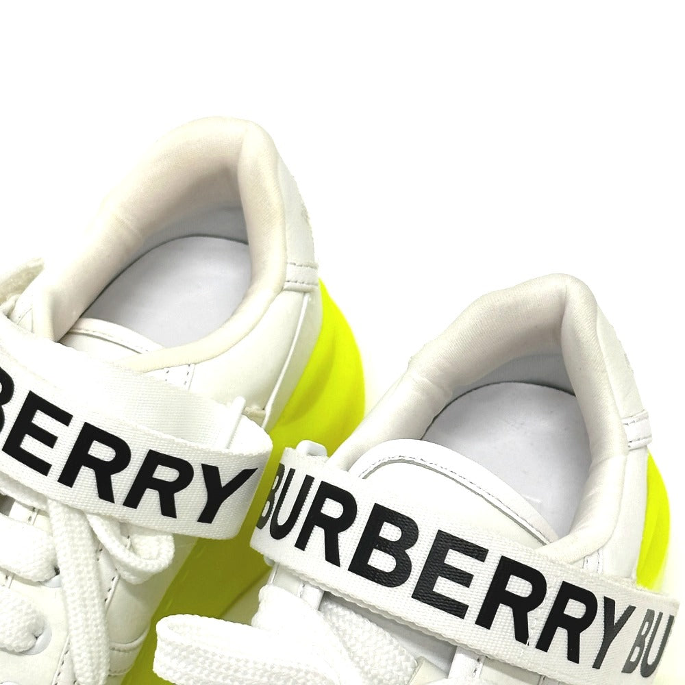 Burberry Sneakers Leather White Shoes Logo Women 37
