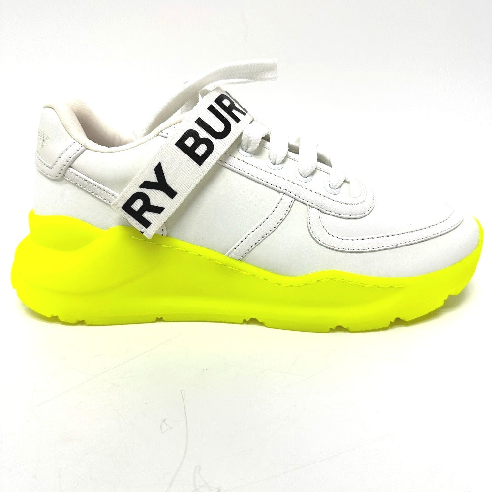 Burberry Sneakers Leather White Shoes Logo Women 37