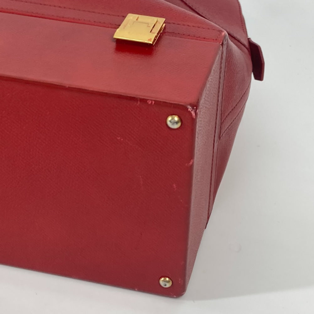 Hermes Handbag Courchevel Red Vintage Mcpherson Women