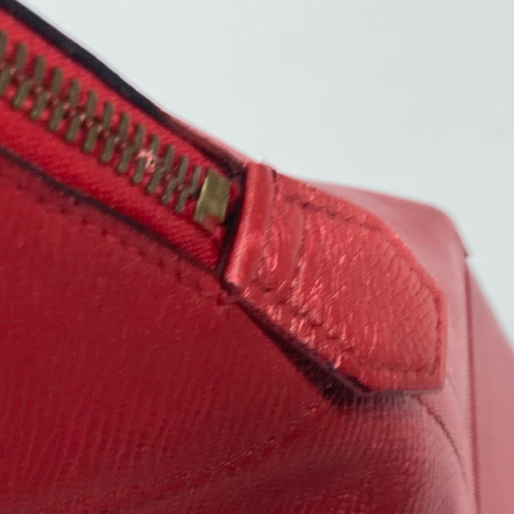 Hermes Handbag Courchevel Red Vintage Mcpherson Women