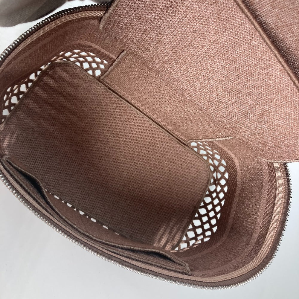 Christian Dior Handbag Canvas Pink Logo Mesh Vanity Bag Women