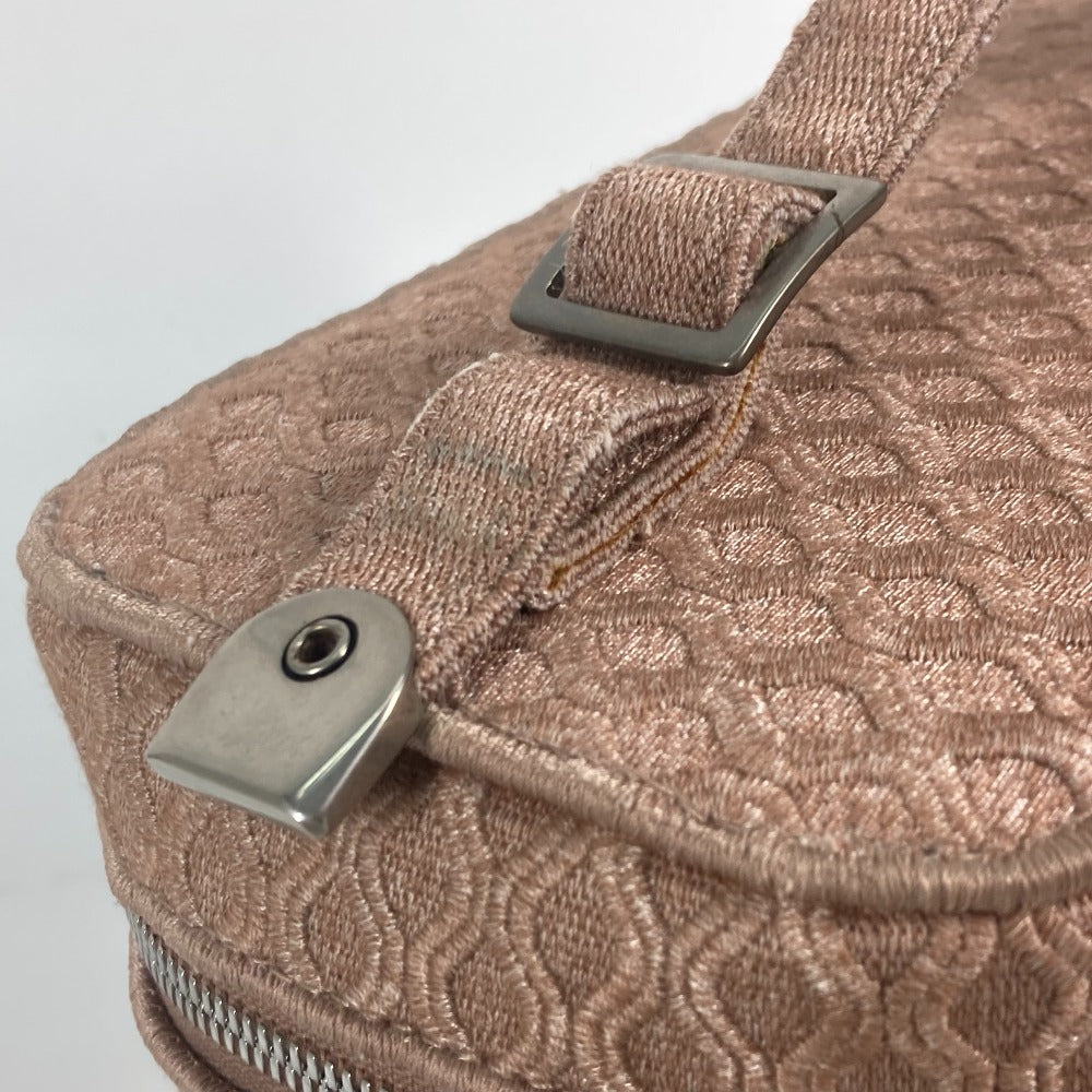 Christian Dior Handbag Canvas Pink Logo Mesh Vanity Bag Women