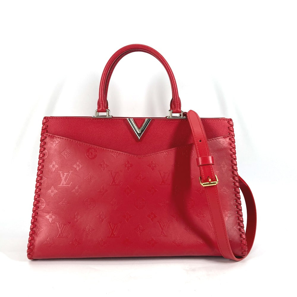 Louis Vuitton Shoulder Bag M54146 Leather Red Monogram Very Zip Tote