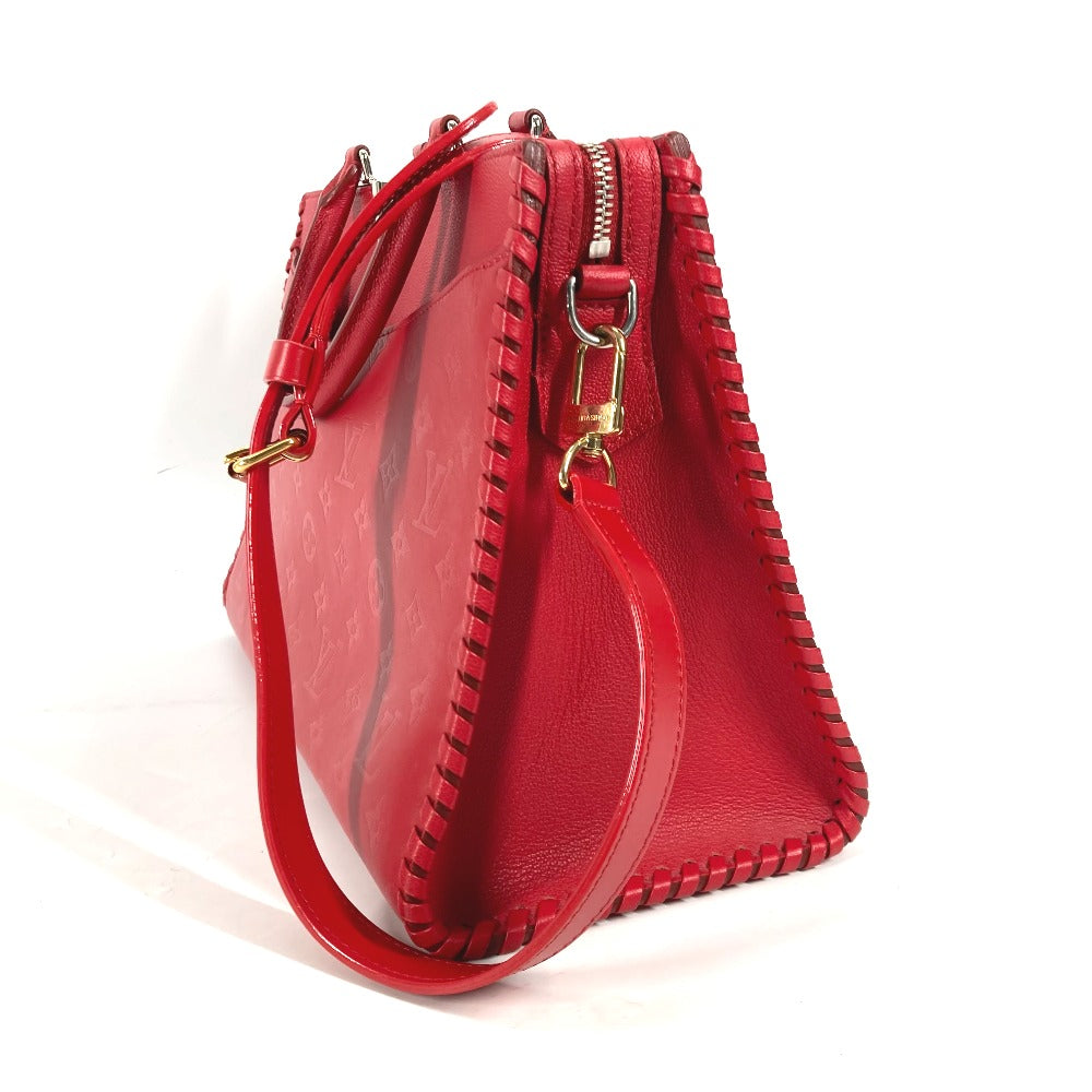 Louis Vuitton Shoulder Bag M54146 Leather Red Monogram Very Zip Tote