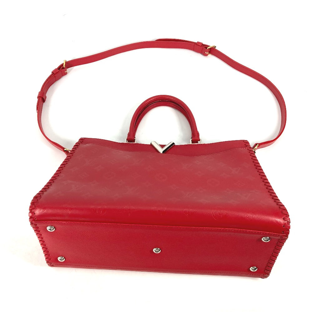Louis Vuitton Shoulder Bag M54146 Leather Red Monogram Very Zip Tote