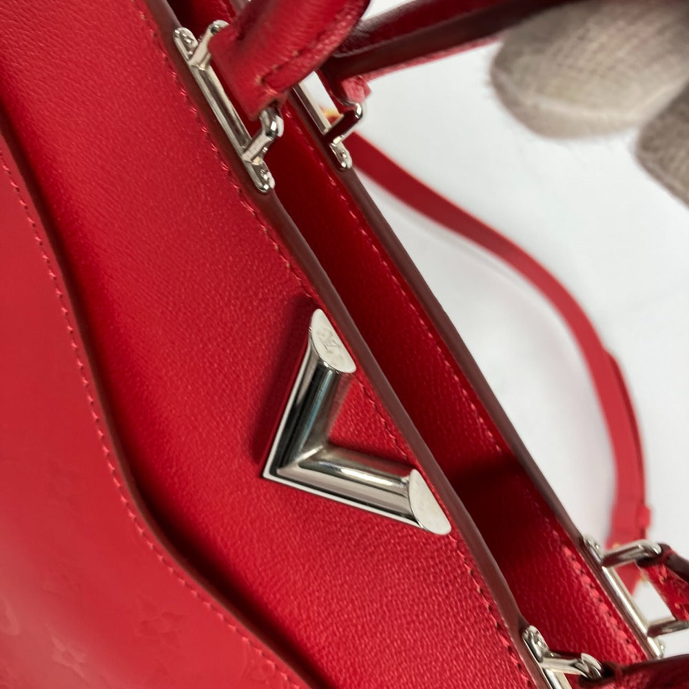 Louis Vuitton Shoulder Bag M54146 Leather Red Monogram Very Zip Tote