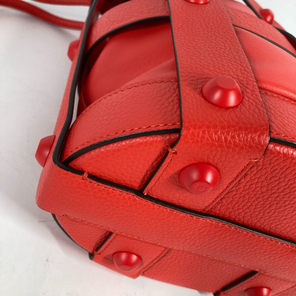 Salvatore Ferragamo Shoulder Bag Leather Red Crossbody Cage Bag Women