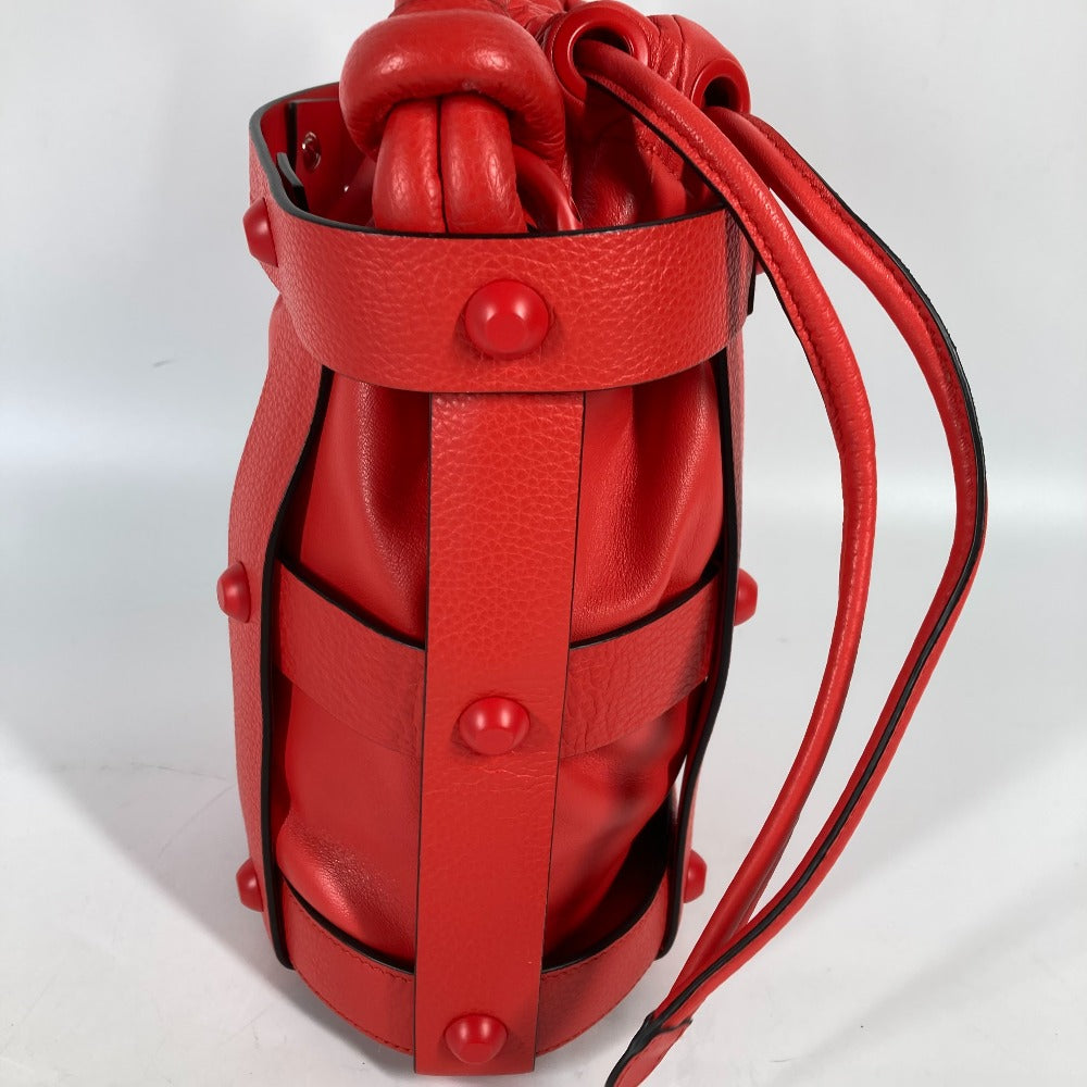 Salvatore Ferragamo Shoulder Bag Leather Red Crossbody Cage Bag Women