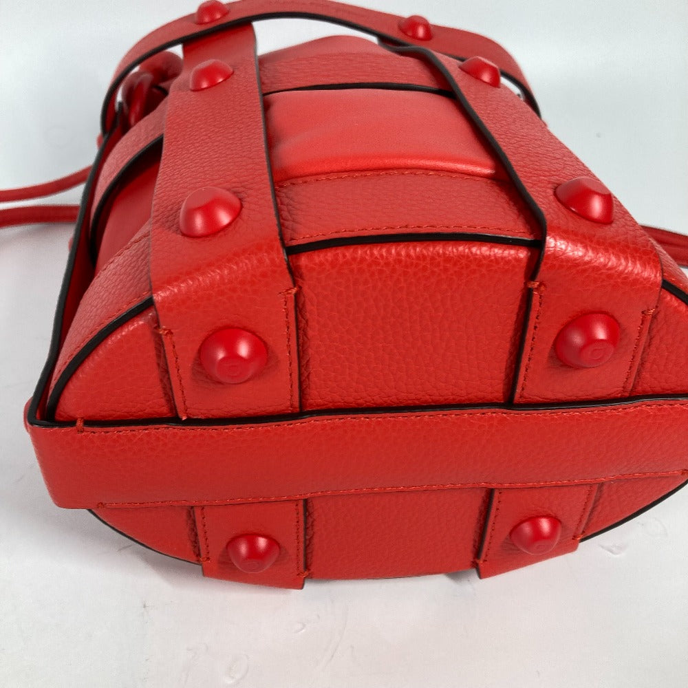 Salvatore Ferragamo Shoulder Bag Leather Red Crossbody Cage Bag Women