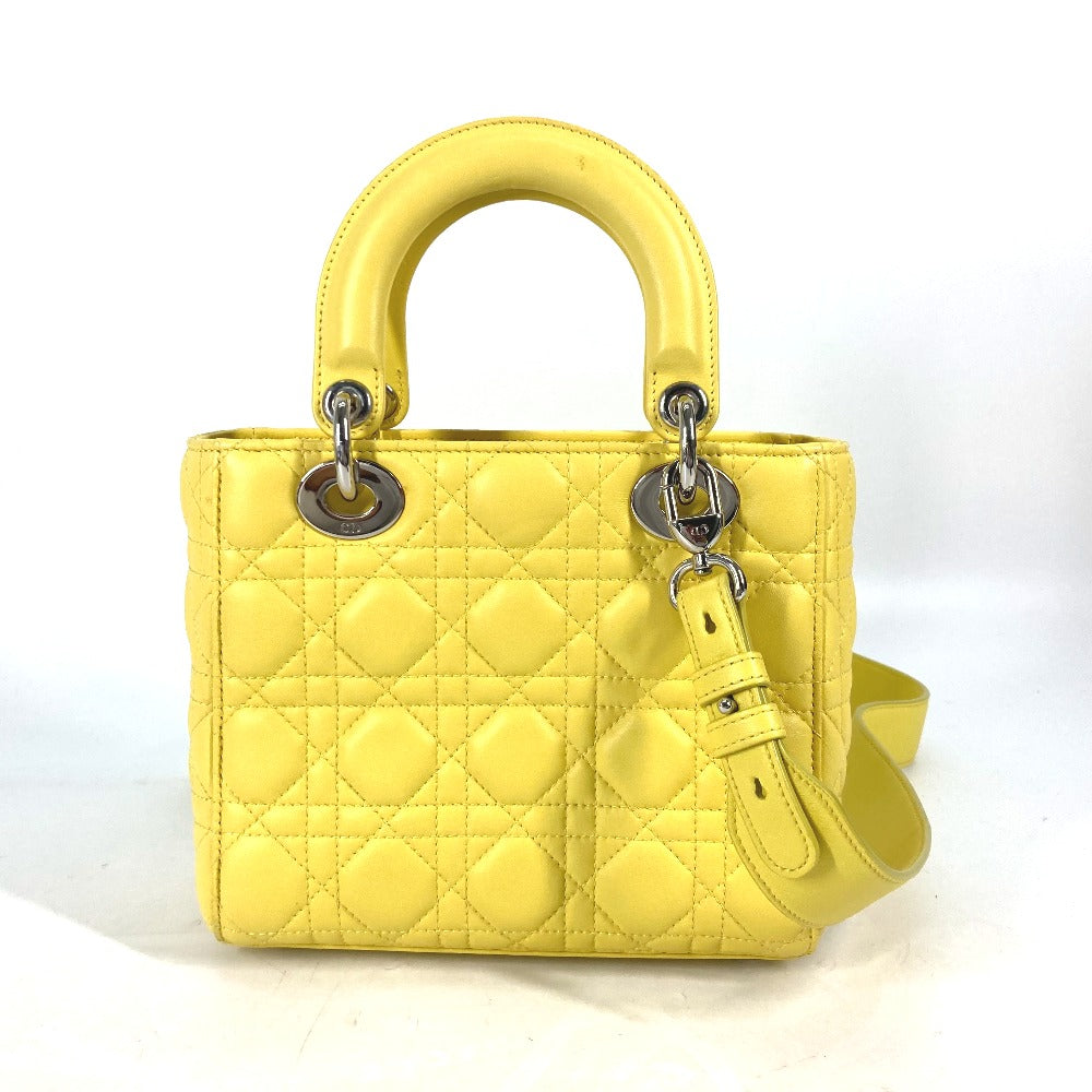 Dior Handbag M0532Pcal Lambskin Yellow Lady Dior Ladydior My Abcdior Women