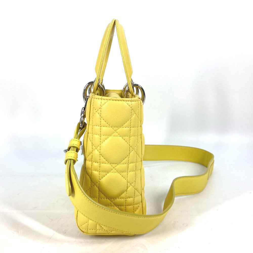 Dior Handbag M0532Pcal Lambskin Yellow Lady Dior Ladydior My Abcdior Women