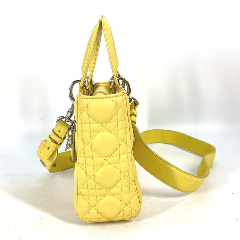Dior Handbag M0532Pcal Lambskin Yellow Lady Dior Ladydior My Abcdior Women