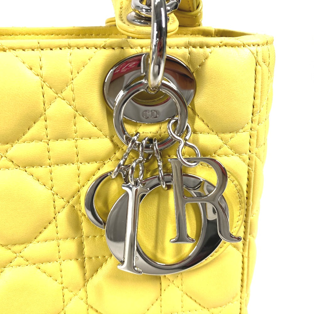 Dior Handbag M0532Pcal Lambskin Yellow Lady Dior Ladydior My Abcdior Women