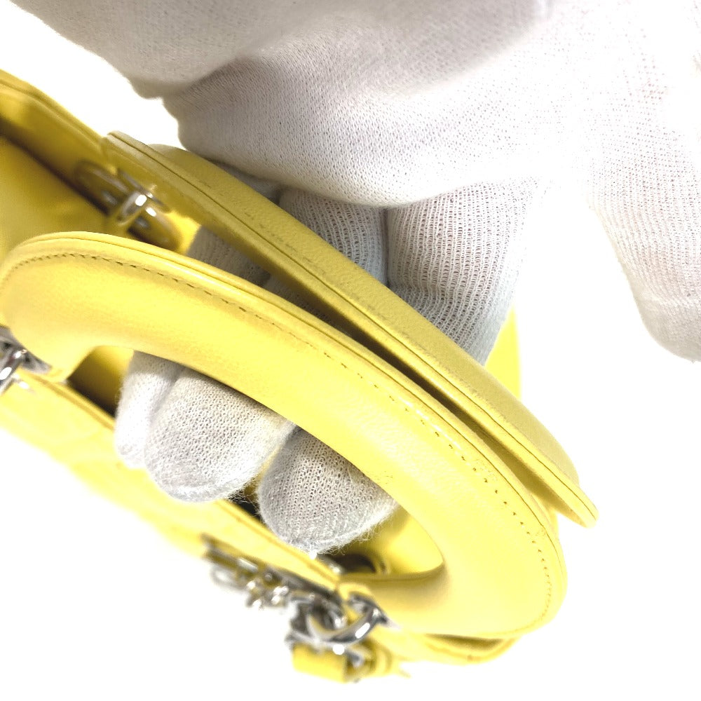 Dior Handbag M0532Pcal Lambskin Yellow Lady Dior Ladydior My Abcdior Women