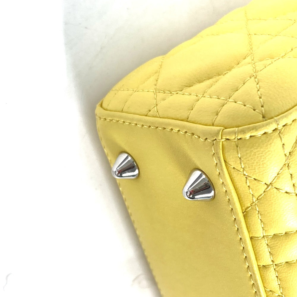Dior Handbag M0532Pcal Lambskin Yellow Lady Dior Ladydior My Abcdior Women