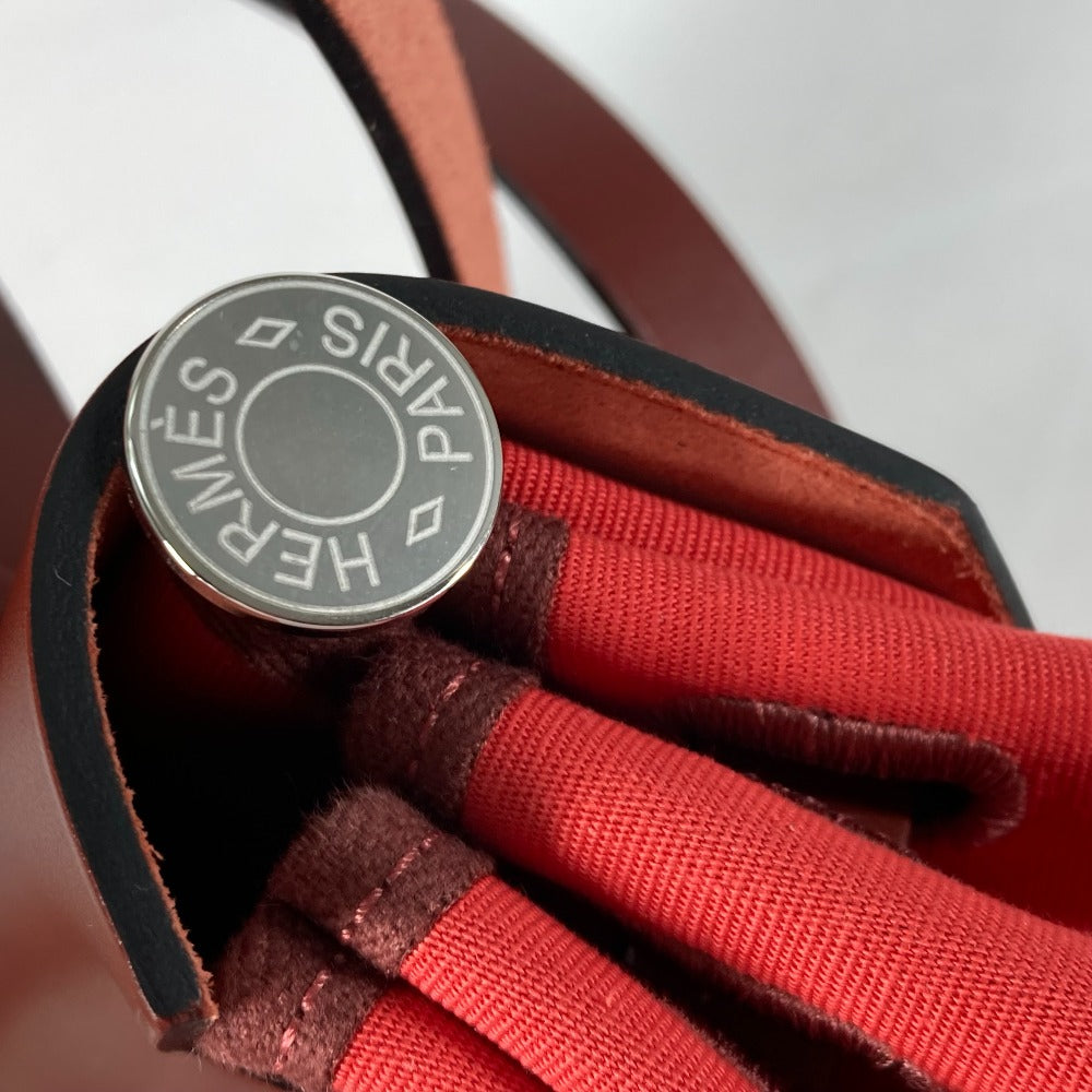Hermes Shoulder Bag Toile H, Vash Hunter Red With Porch Herbag Zip Pm Women